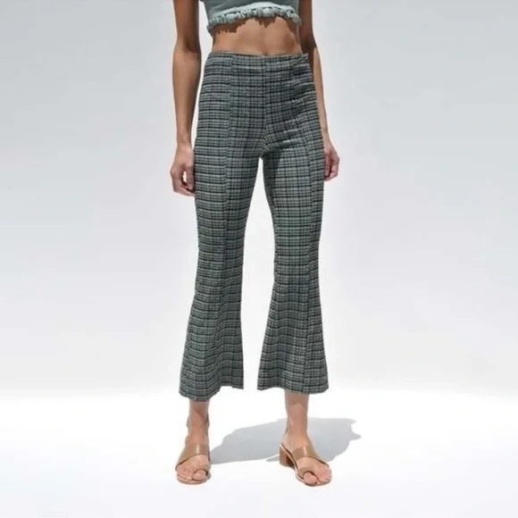 GANNI Checked Seersucker Pants - Picture 1 of 1